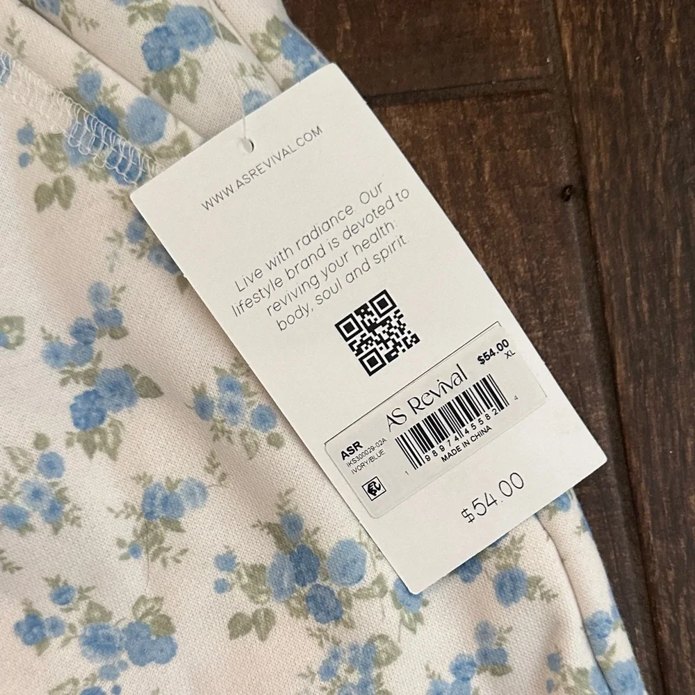 AS Revival Blue and White Floral Skort - Picture 2 of 6